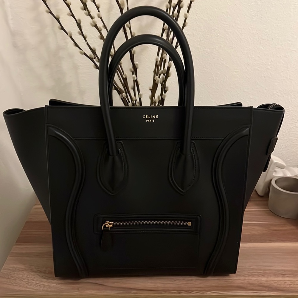 Celine mini luggage tote bag
